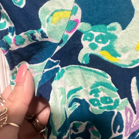 Lilly Pulitzer Girls Beacon T-Shirt Romper Tidal Wave In The Details size XL - Picture 3 of 7